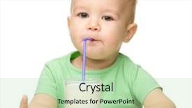  Presentation with white milk - Cool new presentation theme with little boy is drinking milk backdrop and a mint green colored foreground