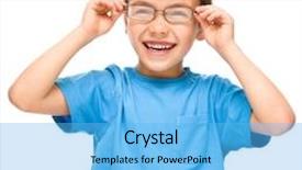  Presentation with book glasses - PPT layouts having cute-little-boy-is-reading background and a light blue colored foreground