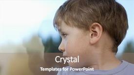  Presentation with self reflection - Presentation theme enhanced with cute little boy looking at reflection of self on glass background and a coral colored foreground