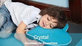  Presentation with aesthetics cute - PPT layouts having rest time - cute little boy lying background and a teal colored foreground