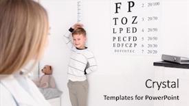  Presentation with height - Theme consisting of cute little boy measuring height background and a white colored foreground
