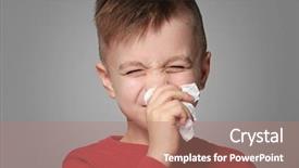  Presentation with sneezing - Cool new theme with cute little boy sneezing backdrop and a coral colored foreground