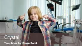  Presentation with black dental - PPT layouts with cute-little-boy-stands background and a gray colored foreground