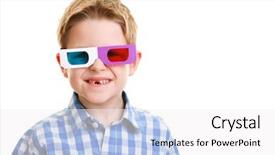  Presentation with cute japan cartoon - Beautiful presentation theme featuring cute little boy wearing 3d backdrop and a white colored foreground