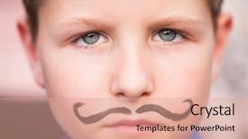  Presentation with painted clay romanian folklore - Beautiful slide deck featuring milled wheat in clay pots on a wooden table and a bouquet of dry wheat backdrop and a gray colored foreground