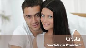  Presentation with parents and teachers - Presentation theme consisting of cute little boy with parents background and a  colored foreground