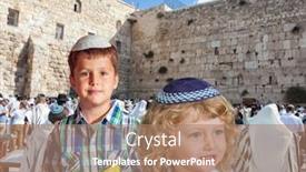  Presentation with jewish western wall - Presentation having cute-little-boy background and a coral colored foreground
