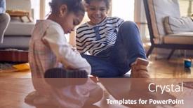  Presentation with sister - Beautiful slide deck featuring cute-little-brother-and-sister backdrop and a coral colored foreground