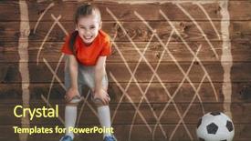  Presentation with football plays - Presentation having cute little child dreams background and a tawny brown colored foreground