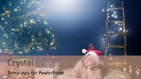  Presentation with child tree - Colorful PPT layouts enhanced with cute-little-child-girl-writes backdrop and a coral colored foreground