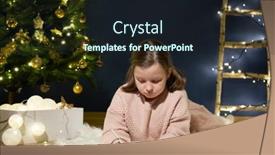  Presentation with child tree - Cool new slides with cute-little-child-girl-writes backdrop and a wine colored foreground