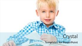  Presentation with play - Audience pleasing slides consisting of little child play with book backdrop and a arctic colored foreground