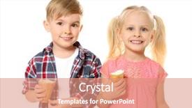  Presentation with ice cream - PPT layouts featuring cute-little-children-eating-ice background and a  colored foreground