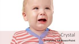  Presentation with crying baby - Beautiful PPT layouts featuring cute little crying baby isolated on white backdrop and a lemonade colored foreground