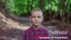  Presentation with green nature - Presentation featuring cute-little-curious-boy and a violet colored foreground