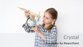  Presentation with plane - PPT layouts consisting of cute-little-girl-flying-wooden background and a lemonade colored foreground