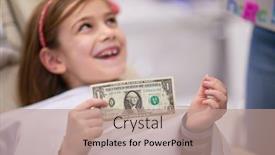  Presentation with reward - Theme having cute-little-girl-getting background and a coral colored foreground