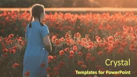  Presentation with poppy - Presentation featuring cute-little-girl-having-fun background and a tawny brown colored foreground