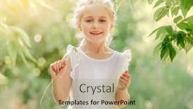 Presentation with cute - Presentation design enhanced with cute-little-girl-in-beatiful background and a mint green colored foreground