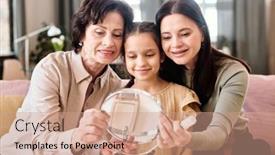  Presentation with living room - Slides featuring cute-little-girl-in-dress background and a coral colored foreground