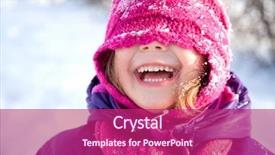  Presentation with wind energy close up portrait - PPT layouts enhanced with cute little girl in winter background and a violet colored foreground