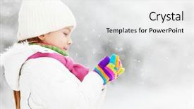  Presentation with winter taiga - Amazing PPT layouts having cute little girl in winter backdrop and a white colored foreground