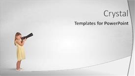  Presentation with cute - Presentation design having cute-little-girl-looking-through background and a white colored foreground