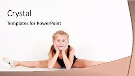  Presentation with cute - Slides consisting of cute little girl making splits background and a white colored foreground