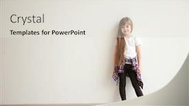  Presentation with fashion - Slide deck featuring cute-little-girl-on-light background and a light gray colored foreground