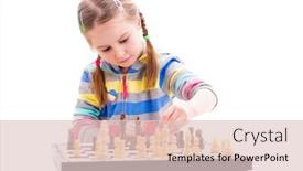  Presentation with chess - Cool new PPT layouts with cute-little-girl-playing-chess backdrop and a lemonade colored foreground