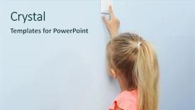  Presentation with girl power - Cool new presentation with cute little girl playing backdrop and a sky blue colored foreground