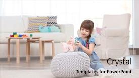  Presentation with nebulizer - Slides consisting of cute little girl playing background and a soft green colored foreground