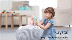  Presentation with nebulizer - Colorful PPT layouts enhanced with cute little girl playing backdrop and a light blue colored foreground