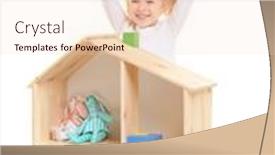  Presentation with cute - Slides enhanced with cute-little-girl-playing and a lemonade colored foreground