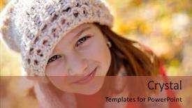  Presentation with cute - Beautiful presentation theme featuring cute-little-girl-portrait backdrop and a red colored foreground