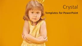  Presentation with princess - Presentation theme consisting of cute-little-girl-princess background and a gold colored foreground