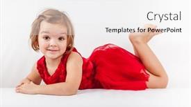  Presentation with relaxing - Slides with cute-little-girl-relaxing background and a white colored foreground