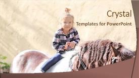  Presentation with horse riding - Beautiful theme featuring cute little girl riding horse backdrop and a cream colored foreground