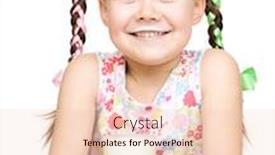  Presentation with white milk - Colorful slide set enhanced with cute little girl showing milk moustache isolated over white backdrop and a lemonade colored foreground