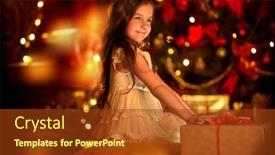  Presentation with sparkle - PPT layouts having cute-little-girl-sits background and a tawny brown colored foreground