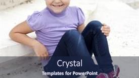  Presentation with stone - PPT layouts having cute-little-girl-sitting background and a navy blue colored foreground