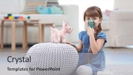  Presentation with allergy - Colorful theme enhanced with cute little girl using asthma backdrop and a light gray colored foreground