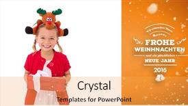  Presentation with aesthetics cute - Presentation theme enhanced with cute little girl wearing rudolph background and a yellow colored foreground