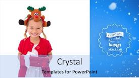  Presentation with cute doodles - Cool new presentation with cute little girl wearing rudolph backdrop and a light blue colored foreground