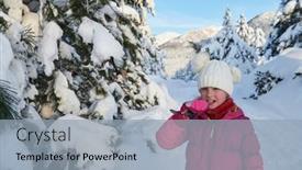  Presentation with eating - Slide deck consisting of cute-little-girl-while-eating background and a light blue colored foreground