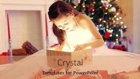  Presentation with christmas girl - Amazing presentation design having cute-little-girl-with-christmas backdrop and a  colored foreground
