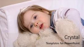  Presentation with down syndrome - Slide set consisting of cute little girl with down background and a coral colored foreground