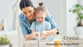  Presentation with viruses - Theme enhanced with cute-little-girl background and a lemonade colored foreground