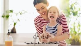  Presentation with viruses - Theme consisting of cute-little-girl background and a coral colored foreground