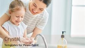  Presentation with viruses - PPT layouts with cute-little-girl background and a lemonade colored foreground